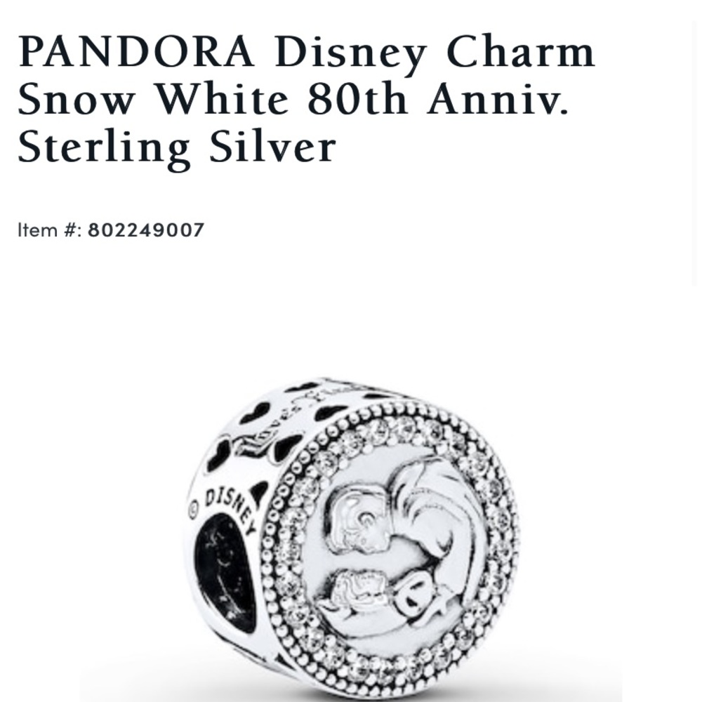 Pandora loves first kiss Snow White charm